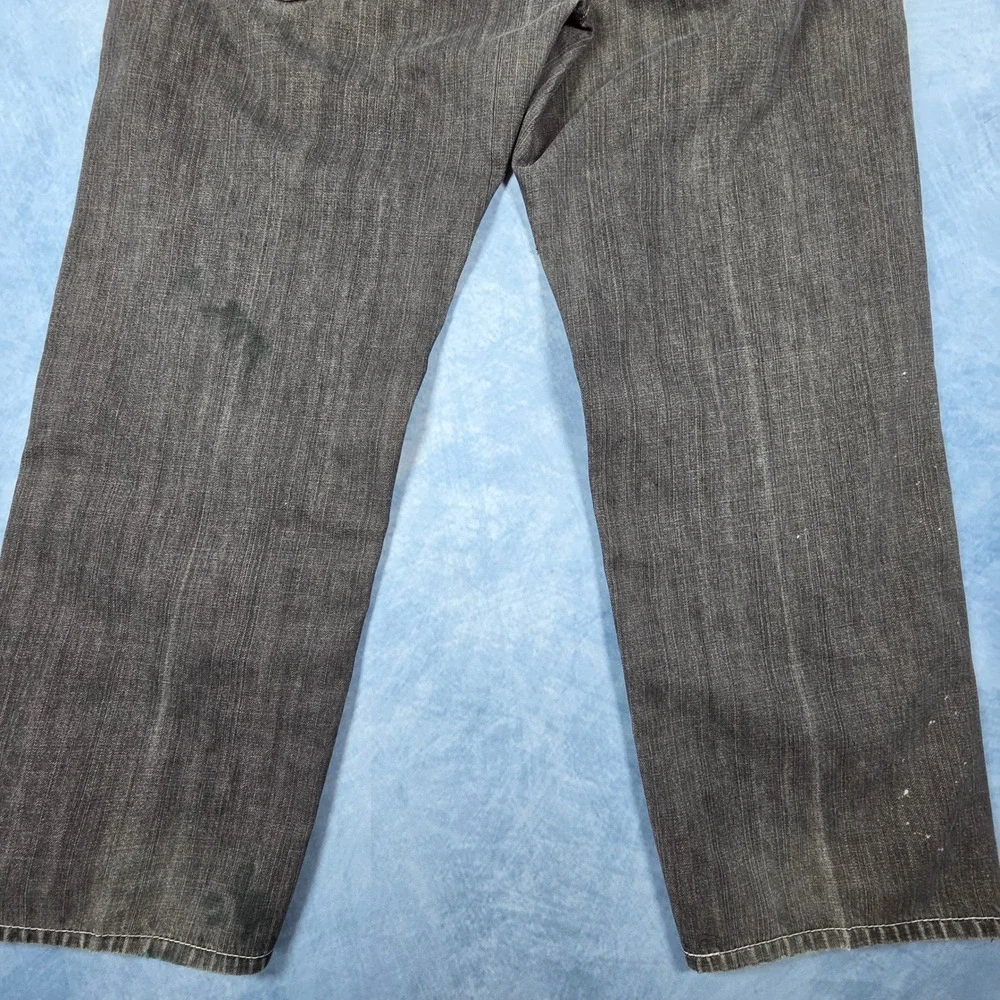Vintage Y2K Levis 569 Loose Straight Jeans Mens 38x32 Black Faded